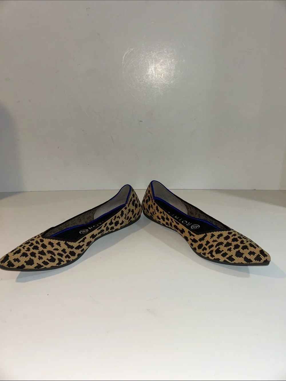 Rothy’s Pointed Tie Leopard Pattern Flats - Picture 3 of 10